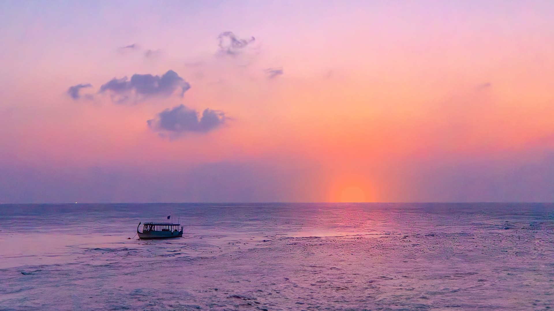 sunset view at NH Maldives Kuda Rah Resort