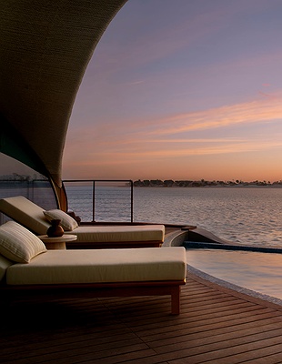 Nujuma, a Ritz-Carlton Reserve, located in the Ummahat Islands along Saudi Arabia's Red Sea coast