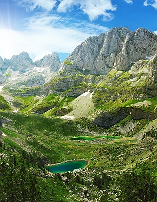 Albanian Alps mountain view