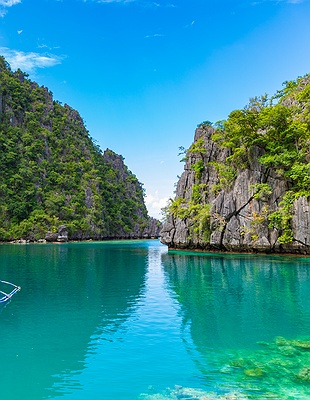 Coron island in Philippines aerial view