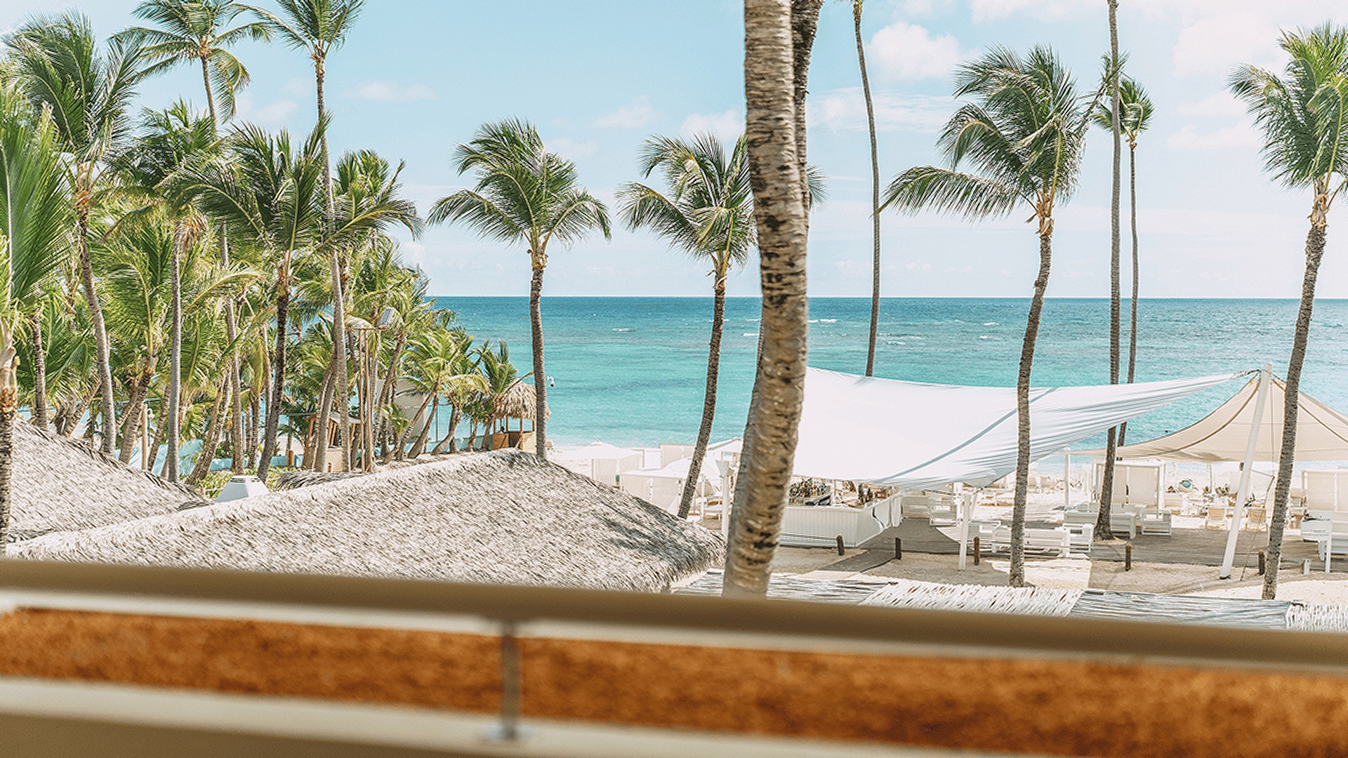 a scenic view from a balcony at the Iberostar Selection Coral Bávaro resort in Punta Cana, Dominican Republic