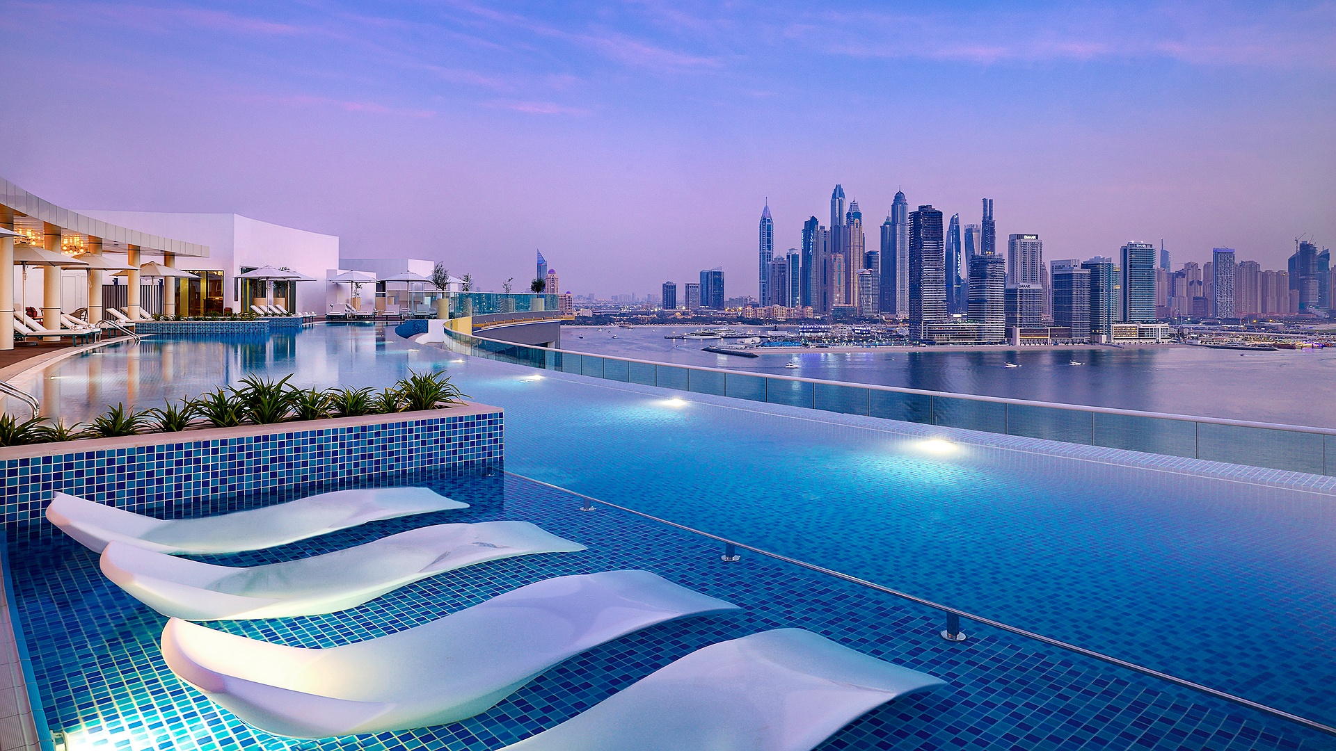NH Collection Dubai The Palm hotel night view