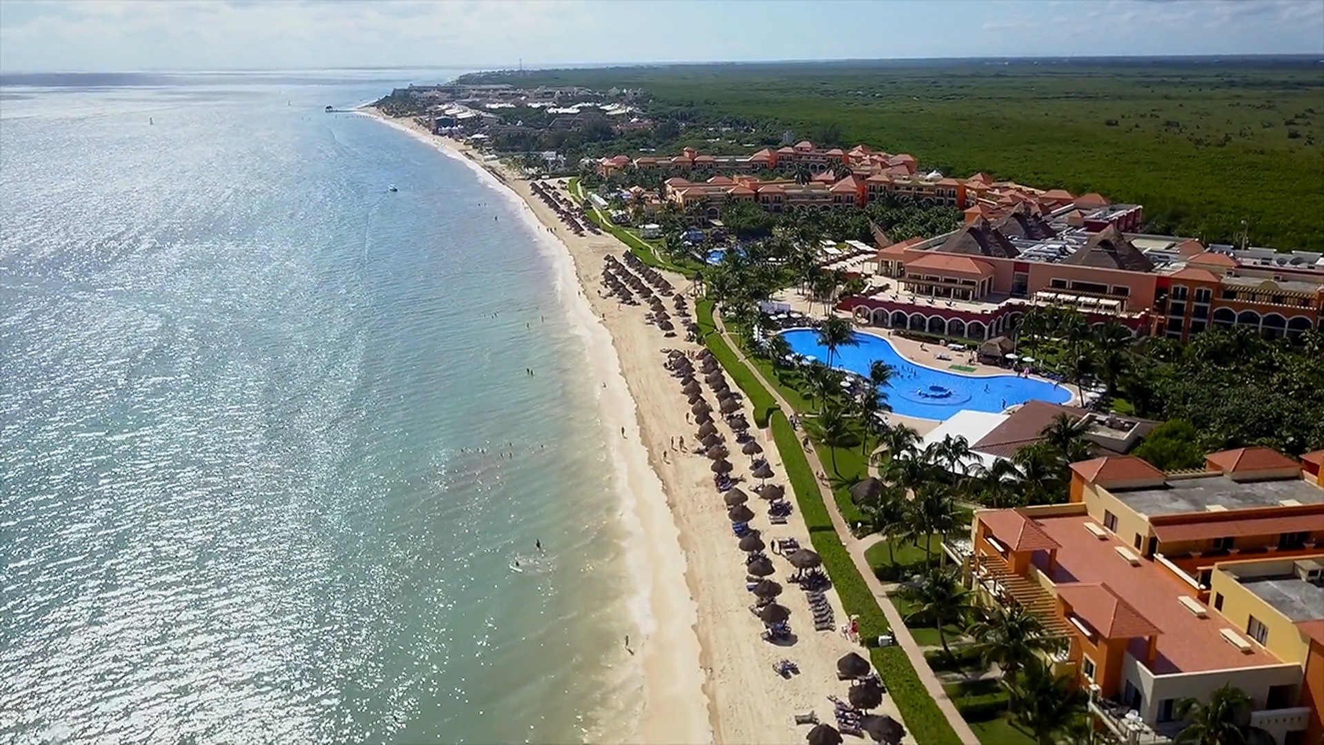 Aerial view of the Ocean Coral & Turquesa resort