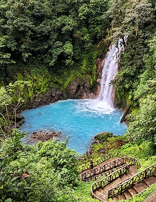 the Rio Celeste Waterfall, Costa Rica