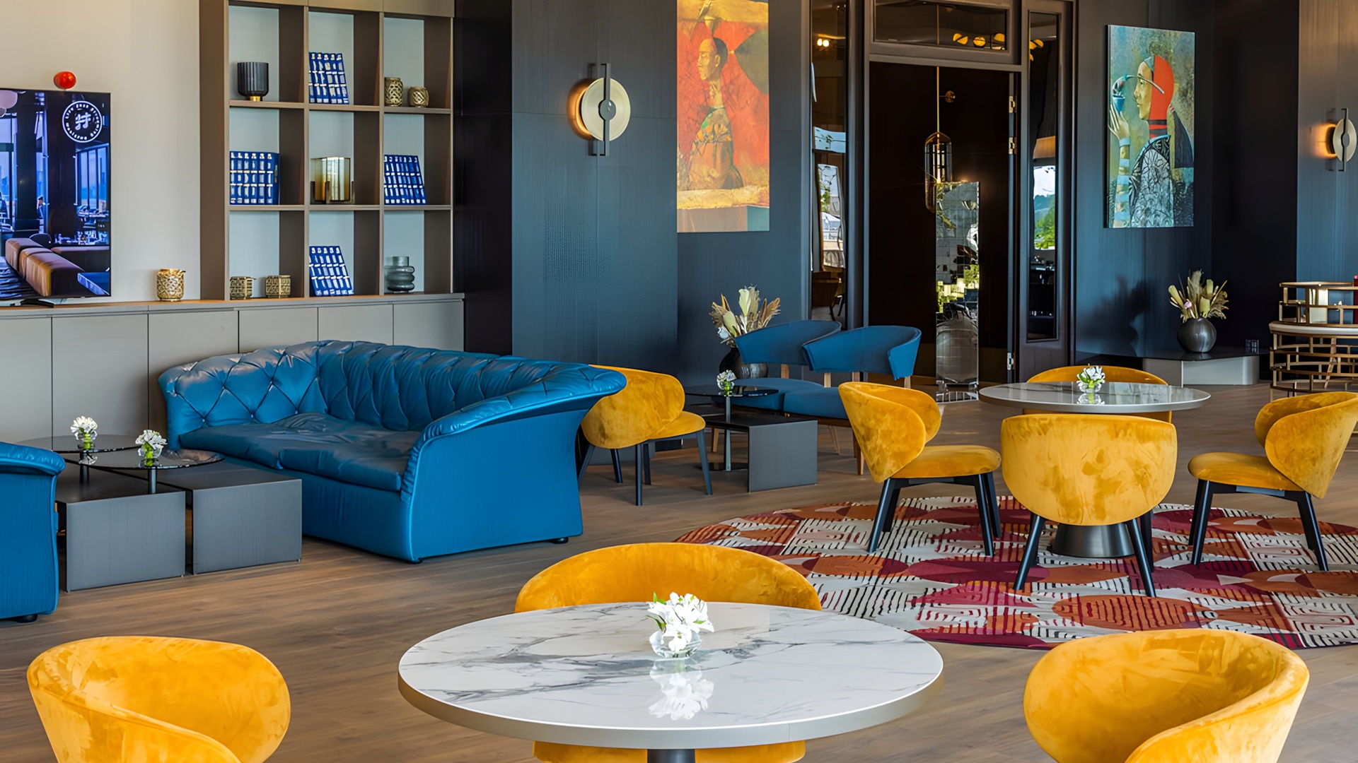 lounge and bar area of Hilton Samarkand Regency