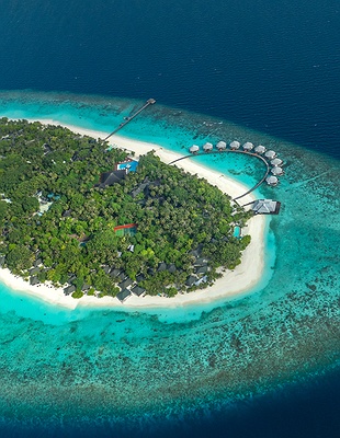 Adaaran Select Meedhupparu resort view, Maldives