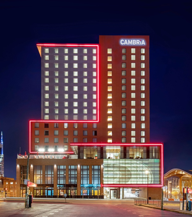 Cambria Hotel Nashville Downtown facade view