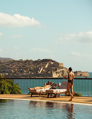 a serene moment on the beach of Domes of Elounda