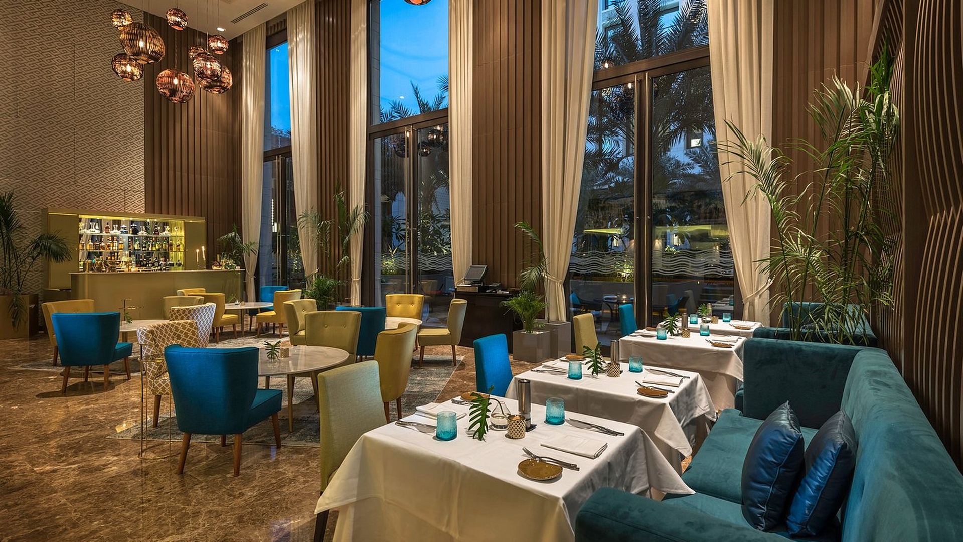 interior of the OMNY restaurant