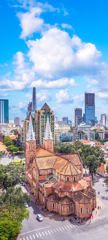 Notre dame cathedral of saigon Vietnam