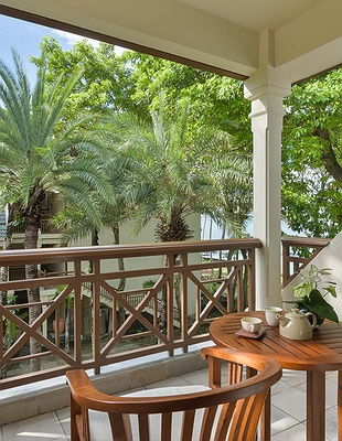 sunset view at The Residence Mauritius, a 5-star luxury resort located on the east coast of the island in Belle Mare