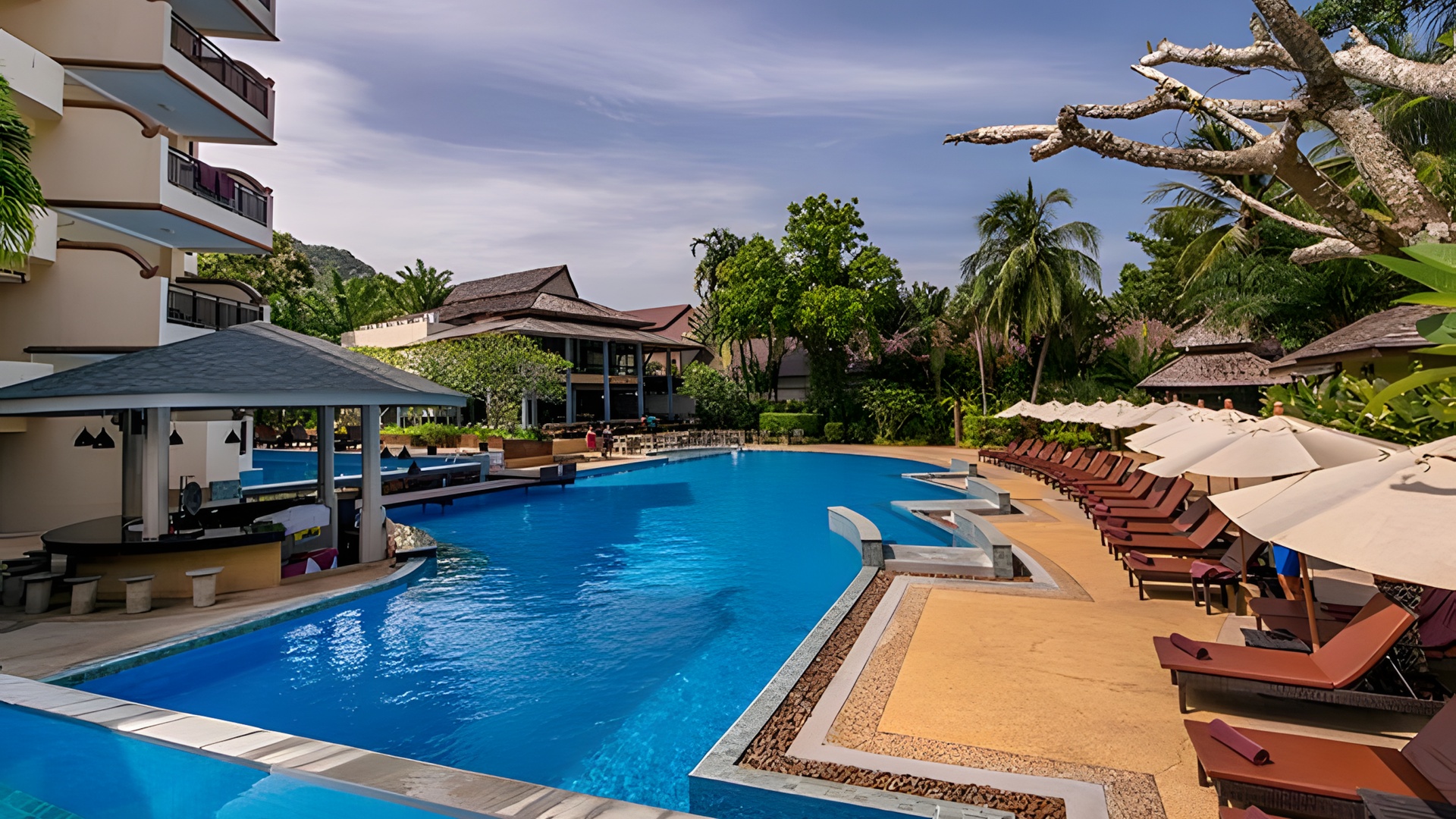 the pool area at the Krabi La Playa Resort located in Ao Nang, Krabi, Thailand