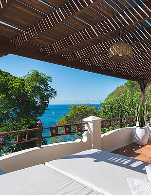 an aerial view of the Cap Maison Resort & Spa located in St. Lucia