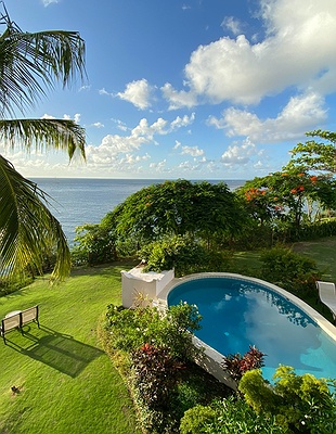 an aerial view of the Cap Maison Resort & Spa located in St. Lucia