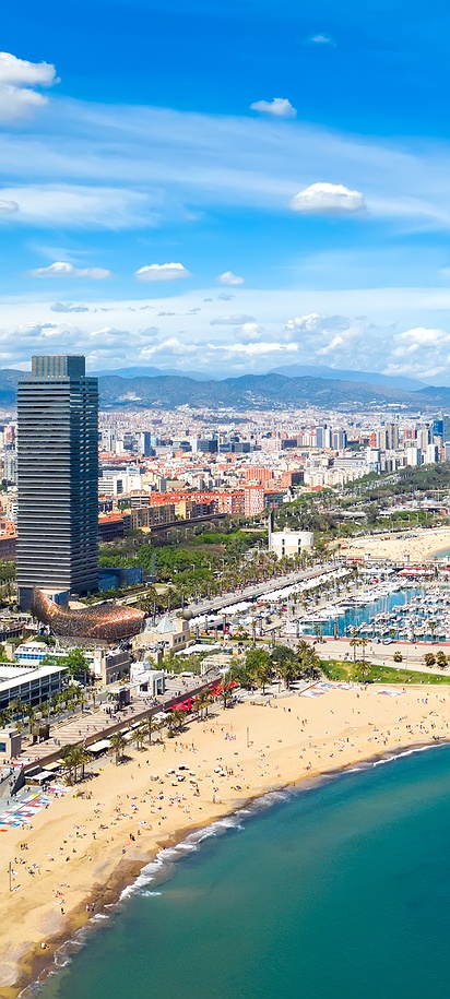 Aerial view of Barcelona