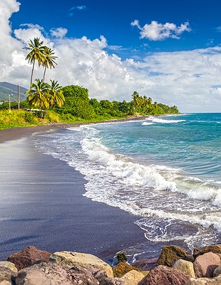 aerial view of Galleon Beach in Freeman's Bay, Antigua