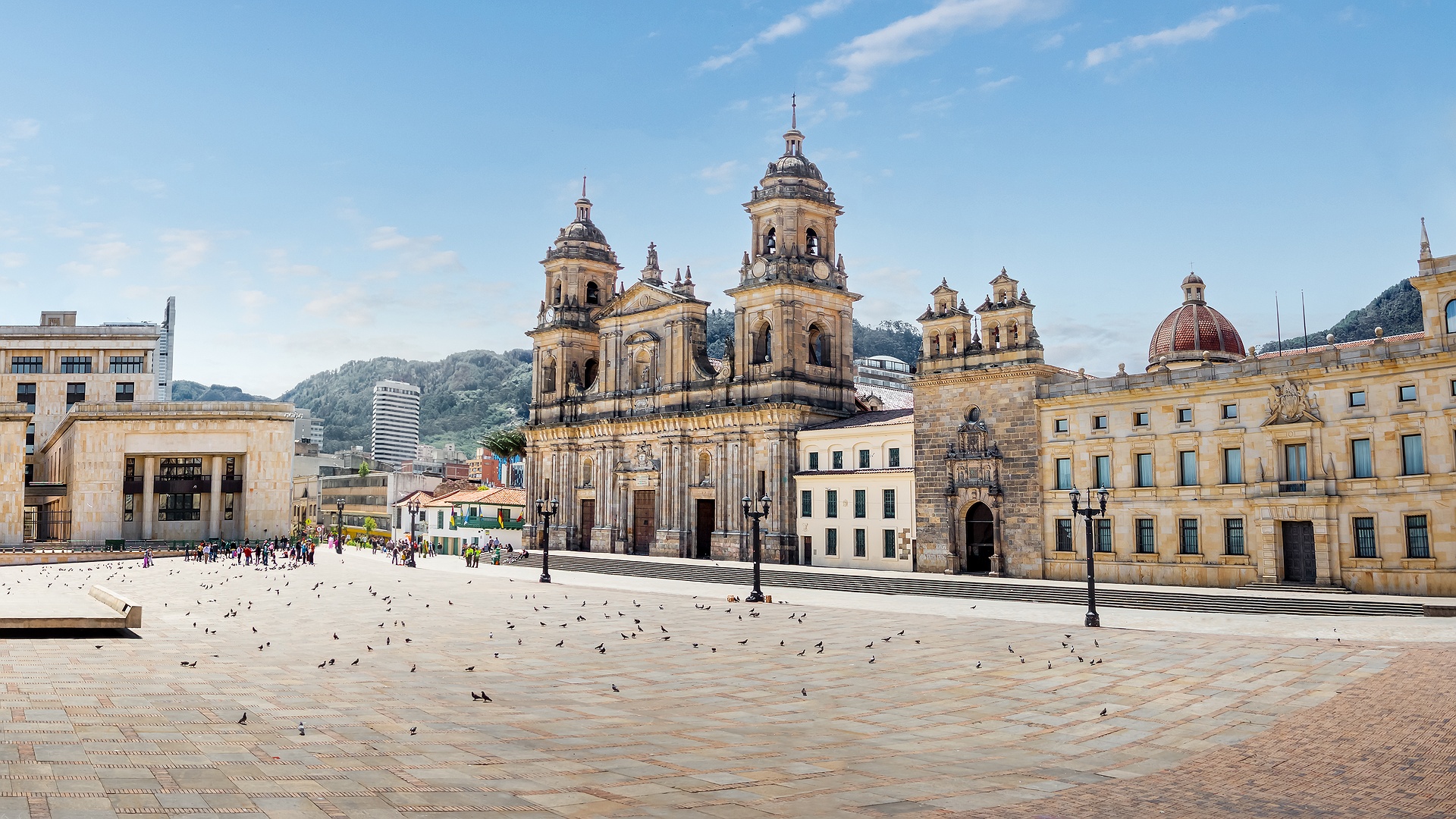 Plaza de Bolívar in Bogotá, Colombia,
