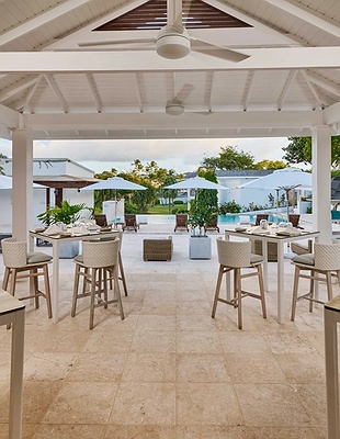 an aerial view of the Calabash Hotel in Grenada, located on the secluded L'Anse Aux Epines beach