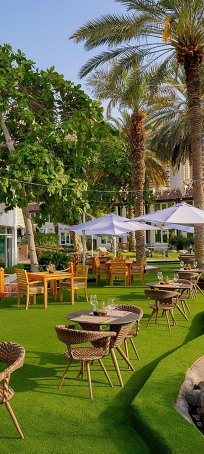Lucianos outdoor area at Al Habtoor grand resort