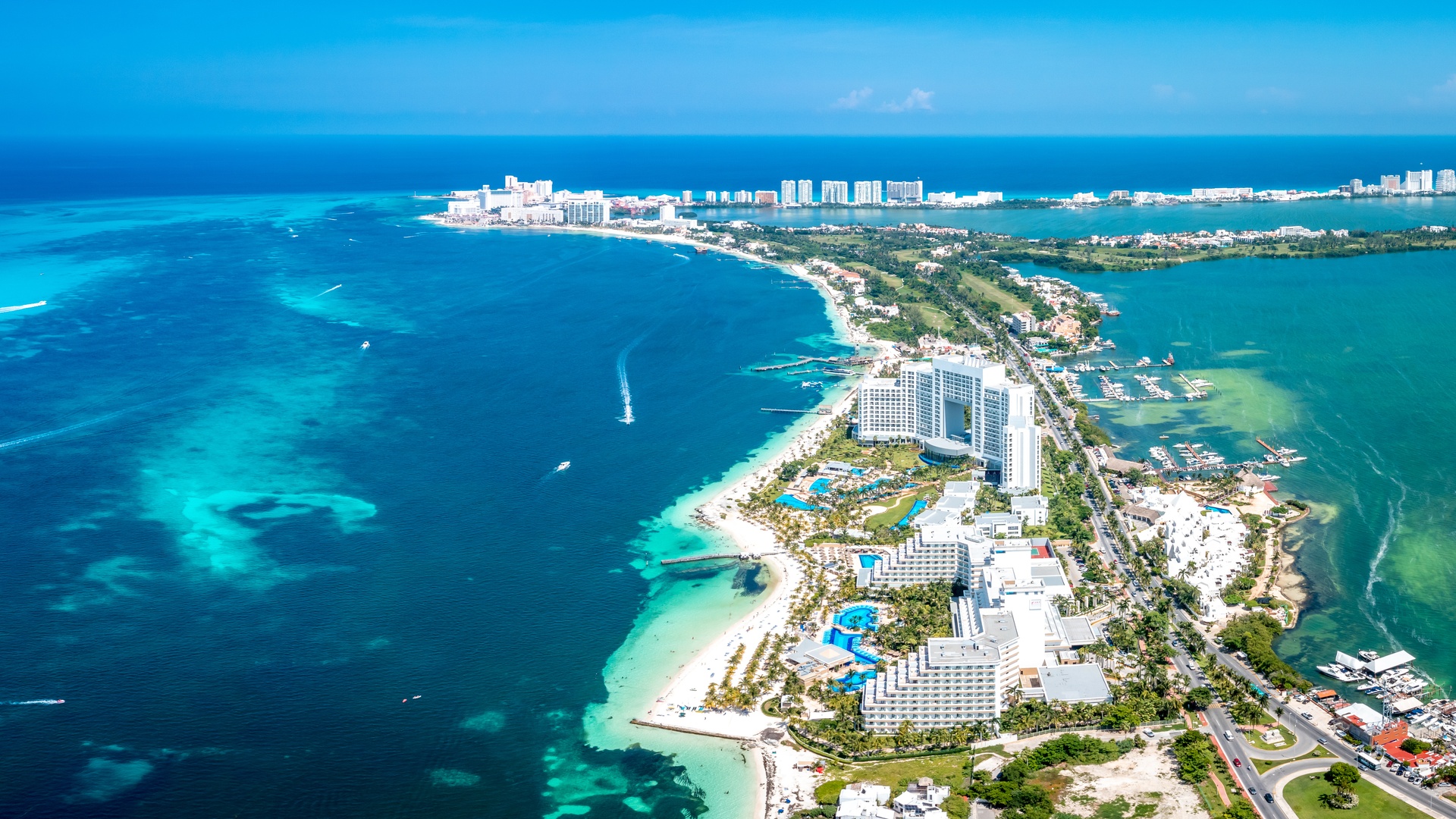 the Cancun Hotel Zone in Mexico