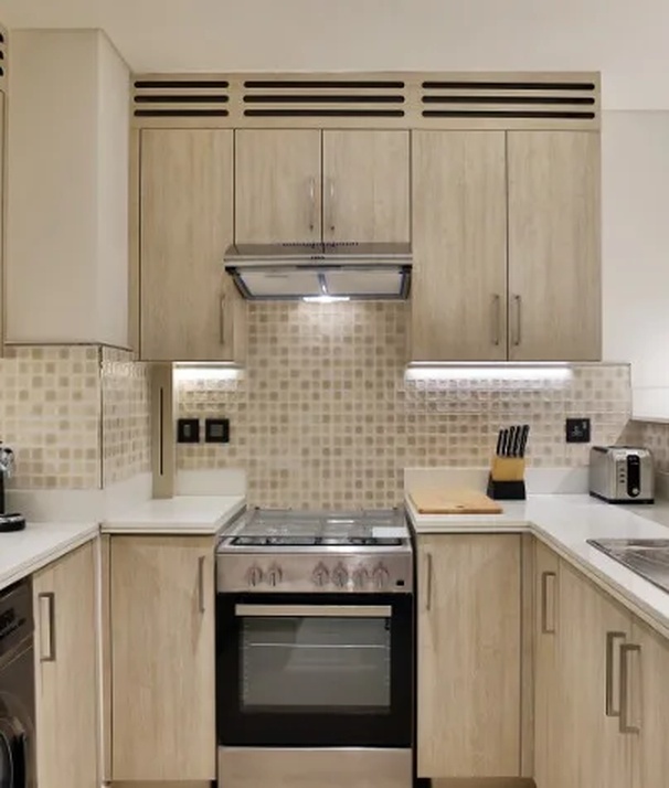 Superior One Bedroom Sea View Apartment kitchen area