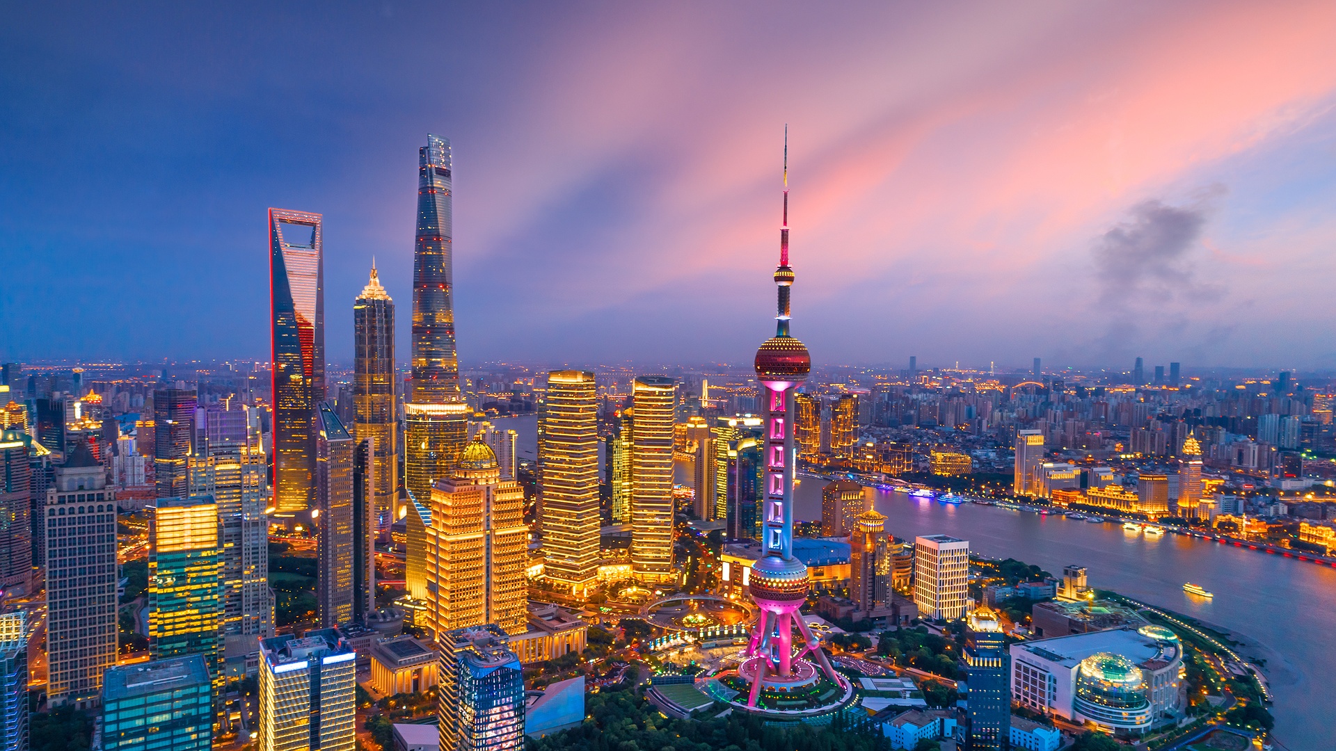 panoramic view of Shanghai, China
