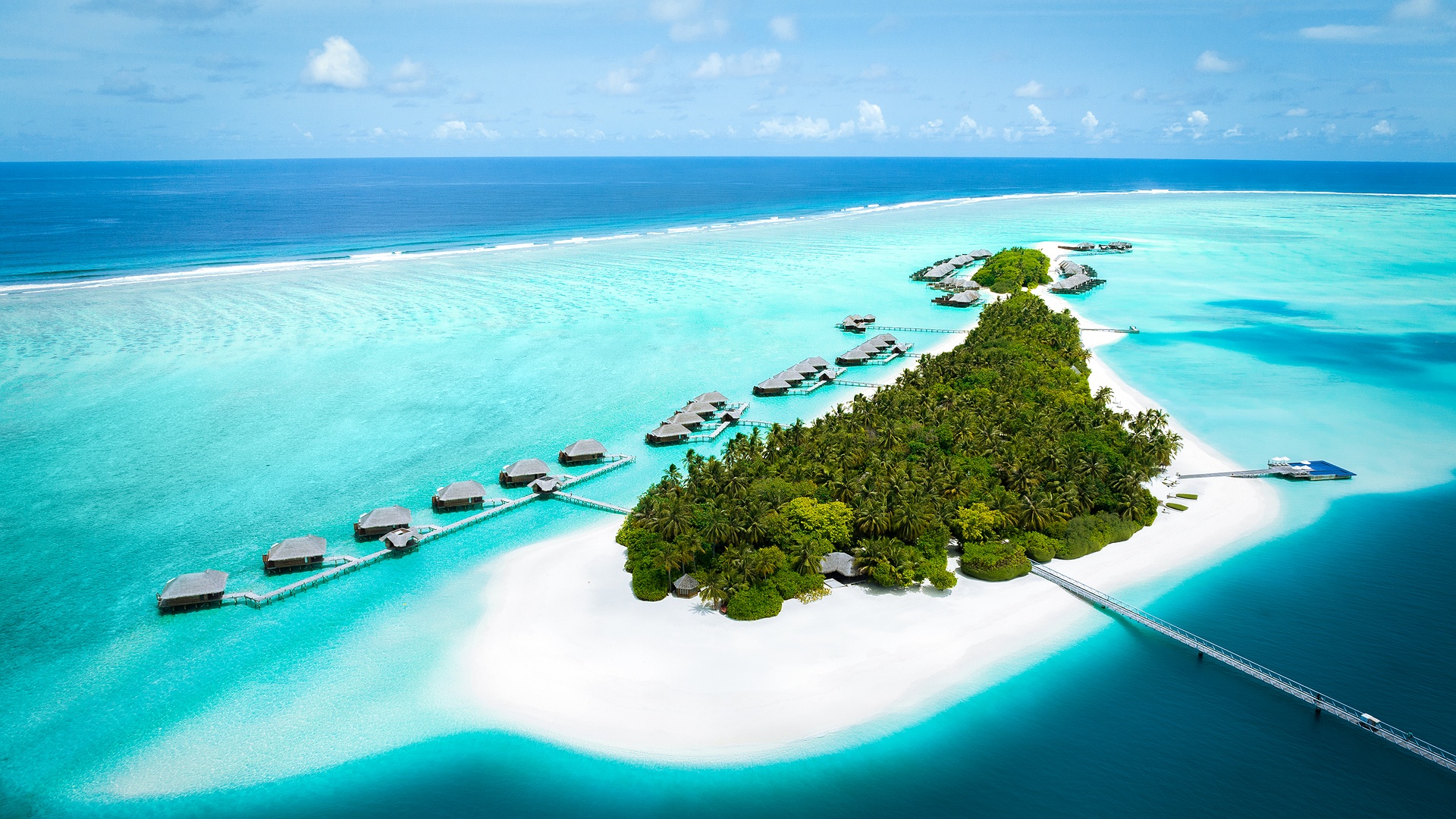 Conrad Maldives Rangali Island resort full view