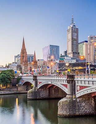skyline of Melbourne, Australia