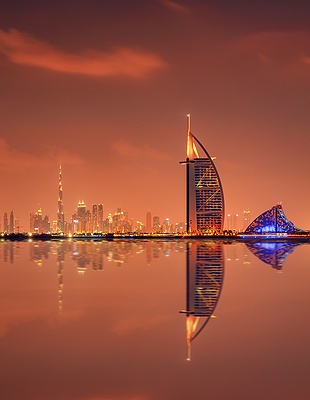 Burj Al Arab Jumeirah night view, Dubai