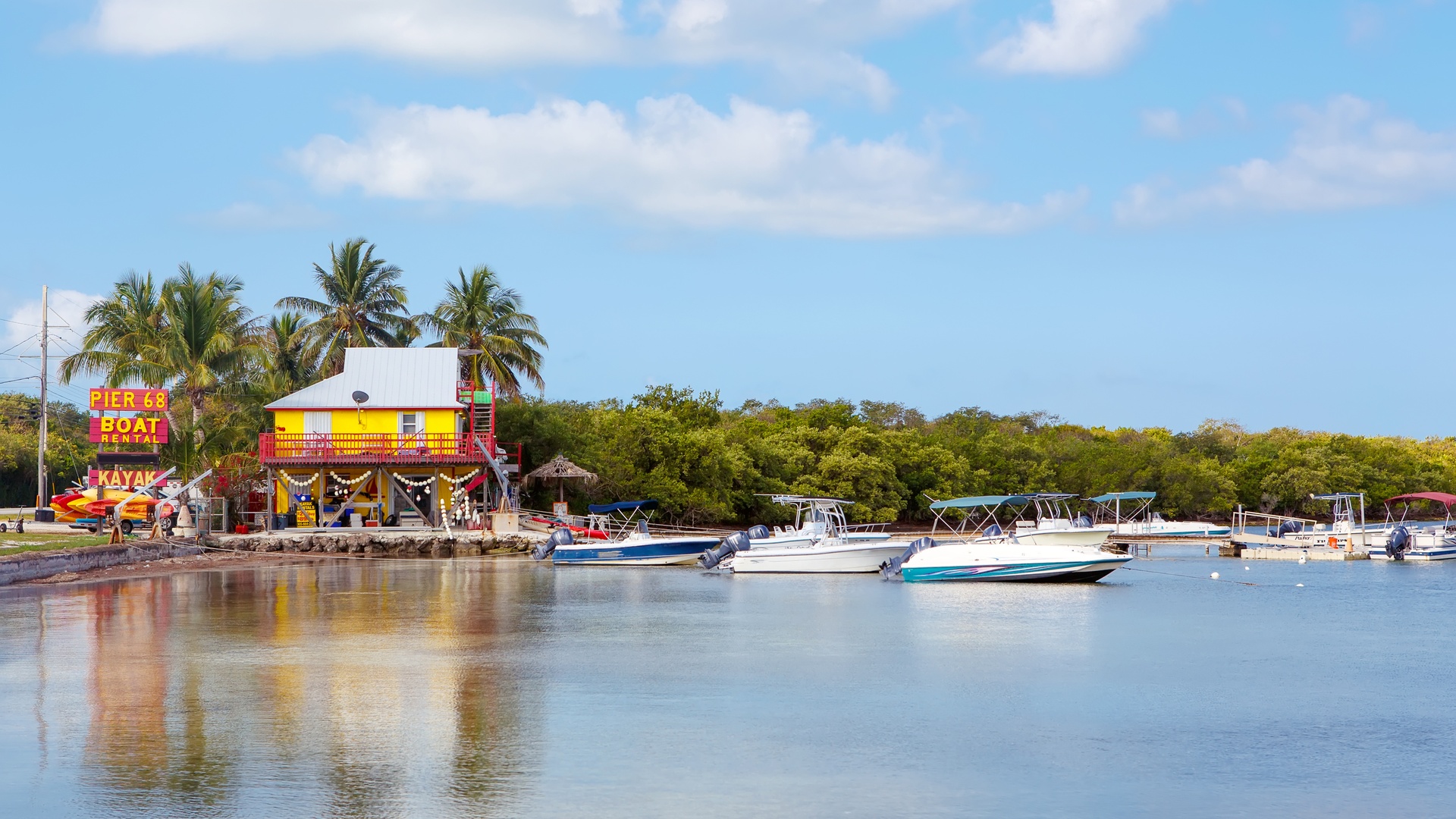 waterfront area in Key largo, Florida