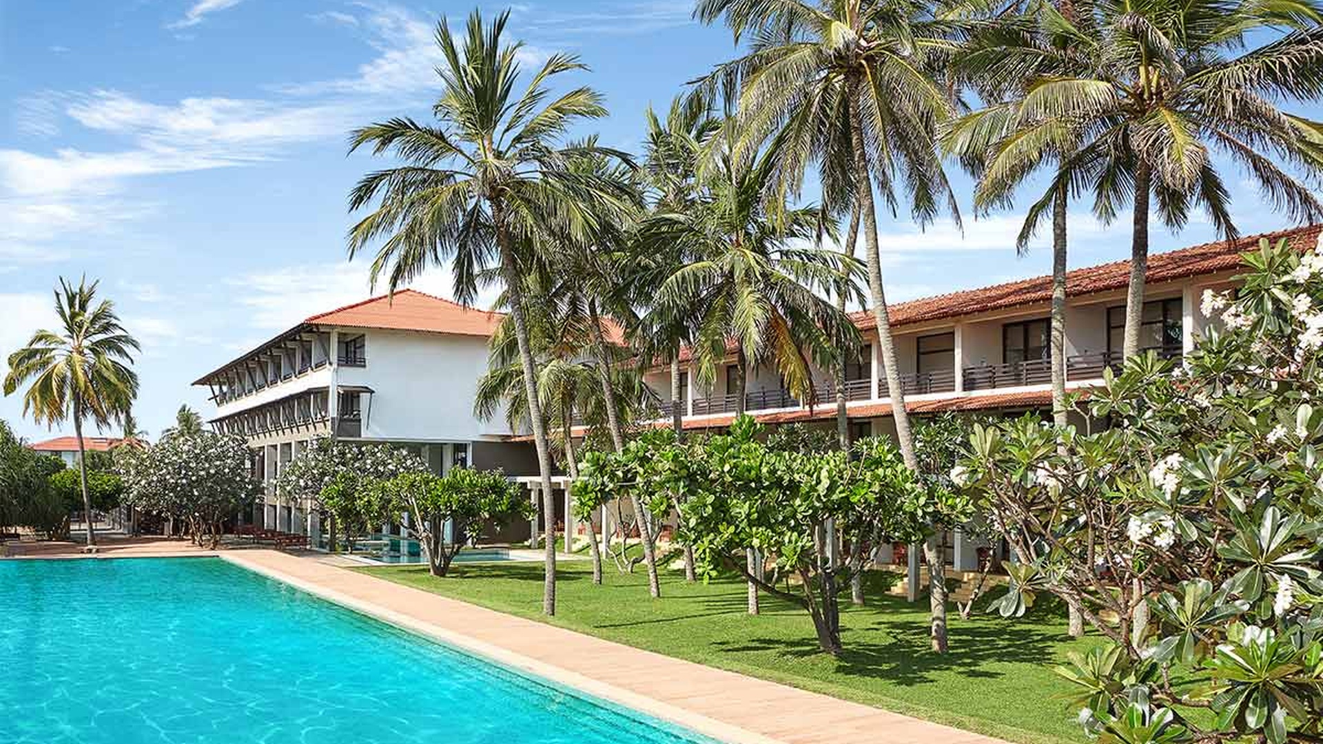 the Jetwing Beach hotel, a luxury resort located in Negombo, Sri Lanka