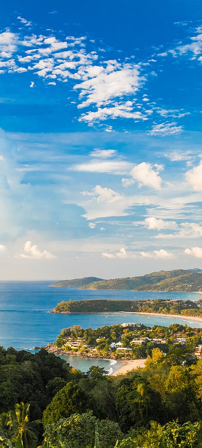 Panoramic view of Karon Viewpoint in Phuket