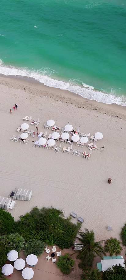 Fontainebleau Miami beach aerial view