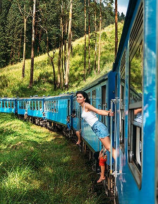 Train journey in Sri Lanka