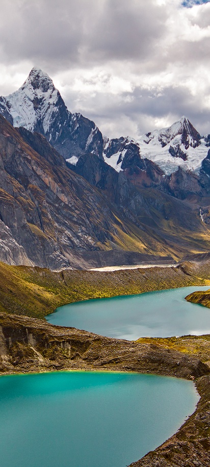 Mountain range in the Andes of Peru