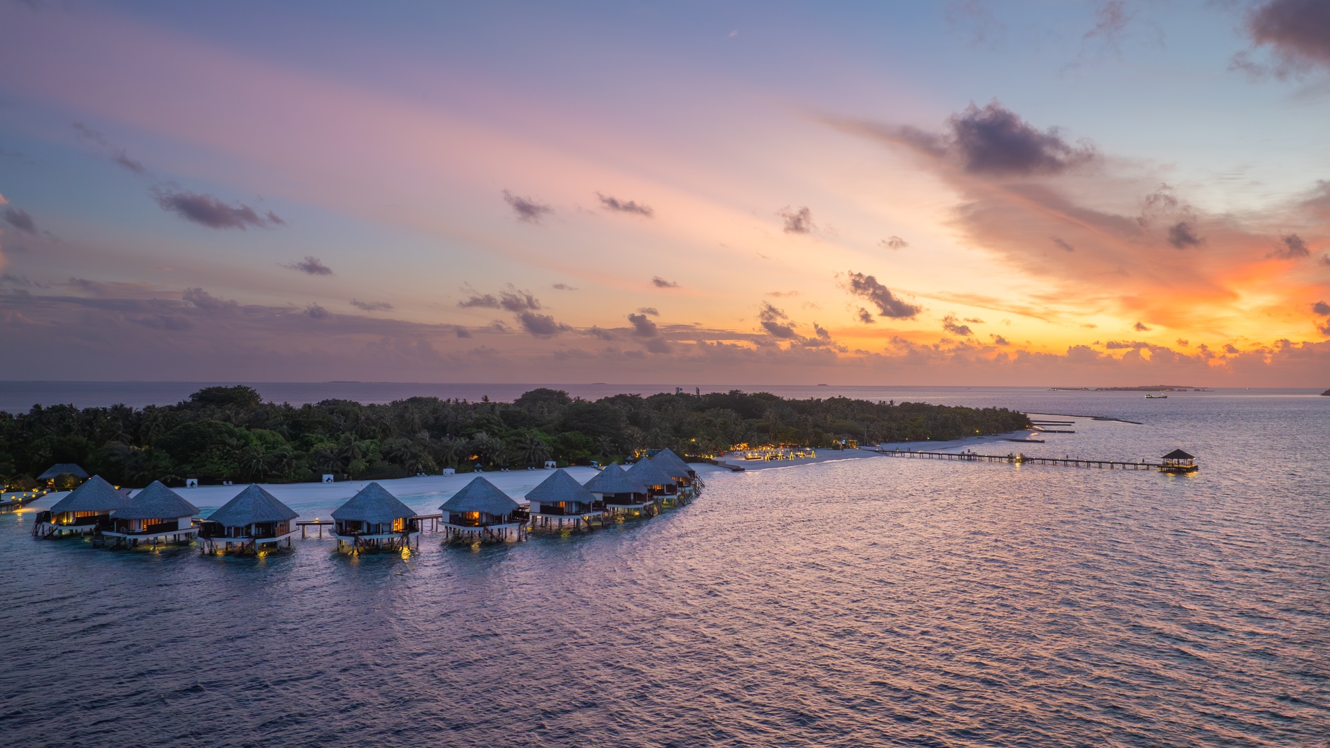  Adaaran Select Meedhupparu overwater villa sunset view