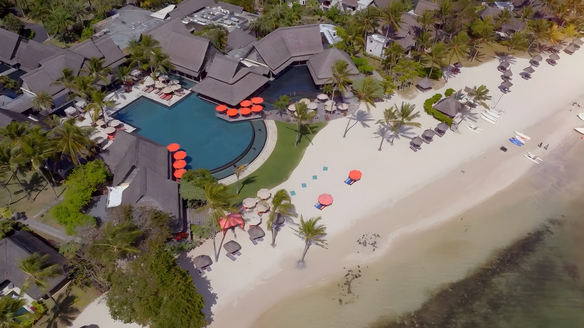 aerial view of Constance Prince Maurice in Mauritius