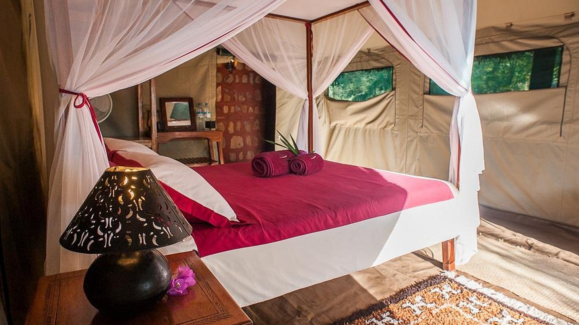 a luxurious tented suite at the Mandrare River Camp in Madagascar
