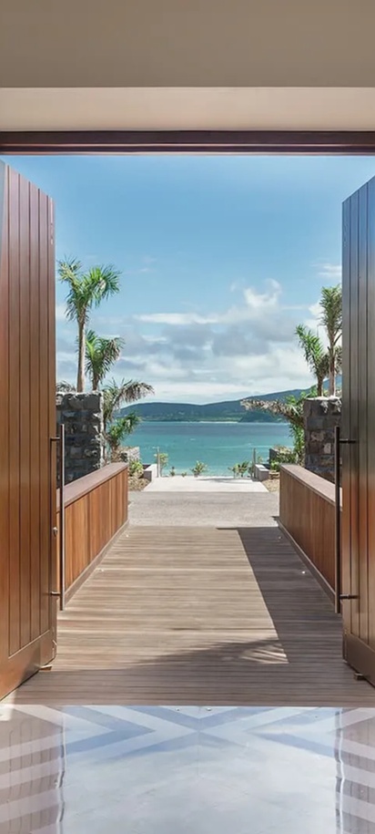 the entrance to the Sugar Mill Spa & Sanctuary at the Park Hyatt St. Kitts Christophe Harbour