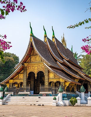 Wat Xieng Thong in Buddhist temple in Luang Prabang, Laos