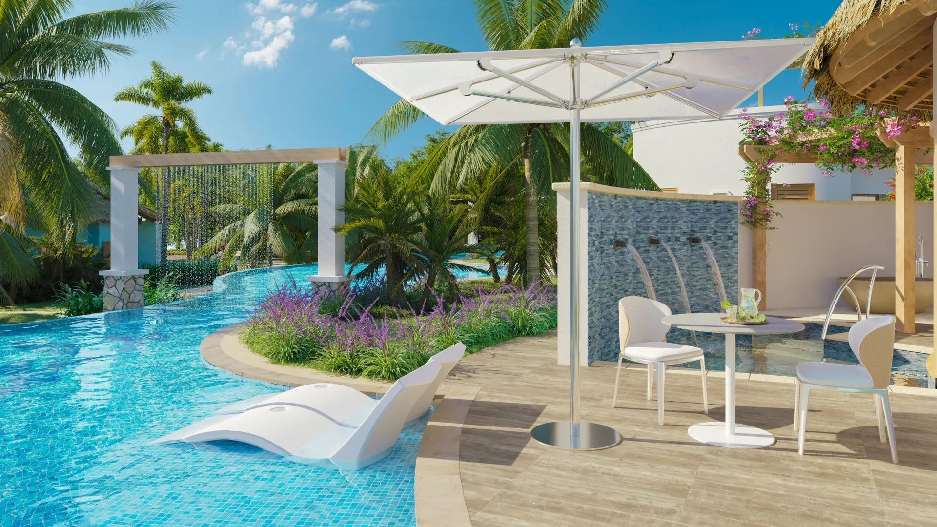 Sandals Dunn's River Jamaica pool view