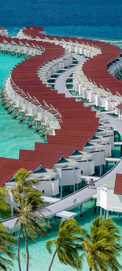 OBLU XPERIENCE Ailafushi watervilla aerial view