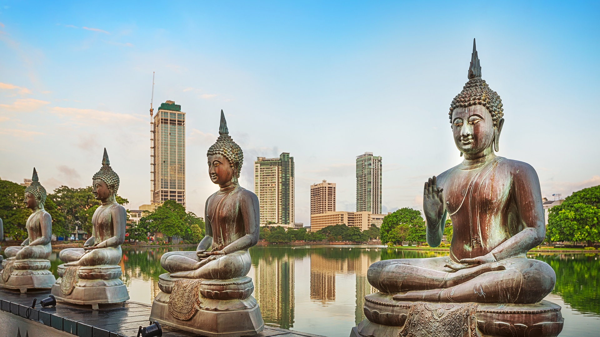 Seema Malaka temple on Beira Lake in Colombo, Sri Lanka