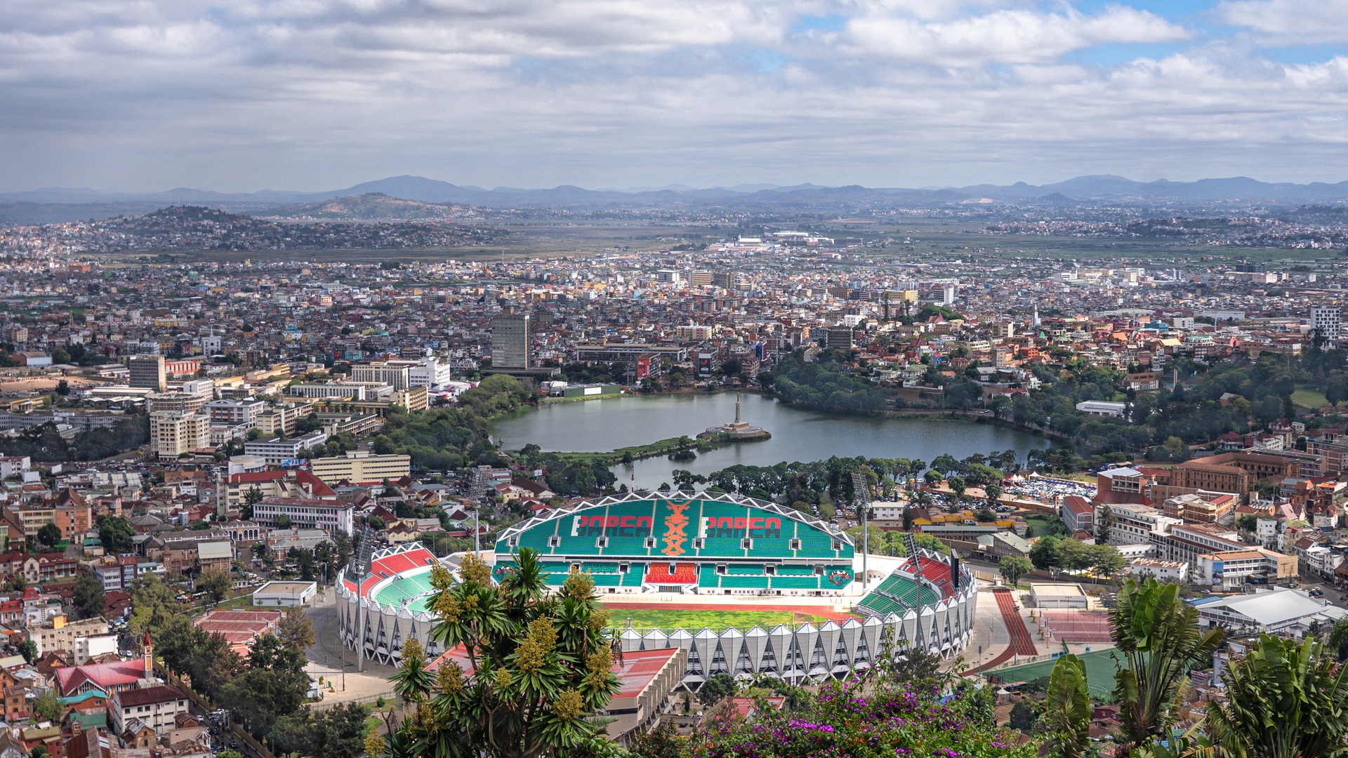 view of the city of Antananarivo, the capital of Madagascar