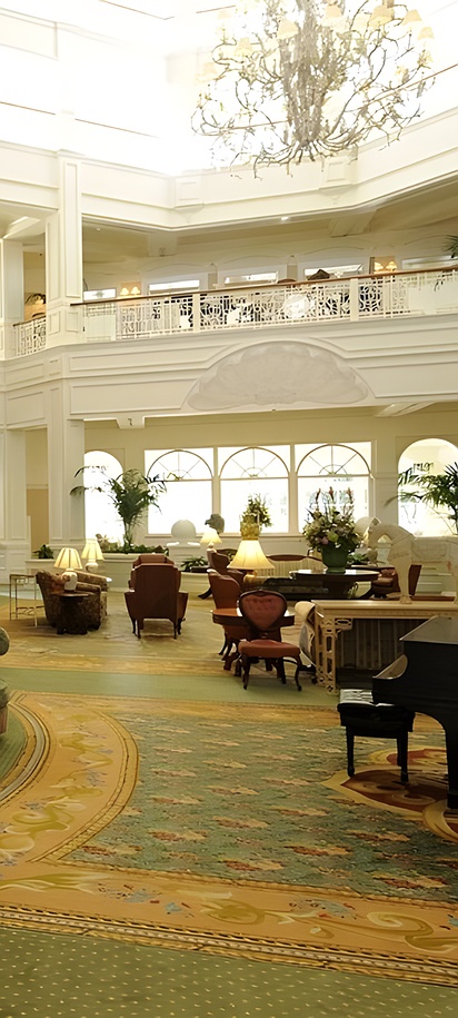 the lobby of Disney's Grand Floridian Resort & Spa in Orlando, Florida