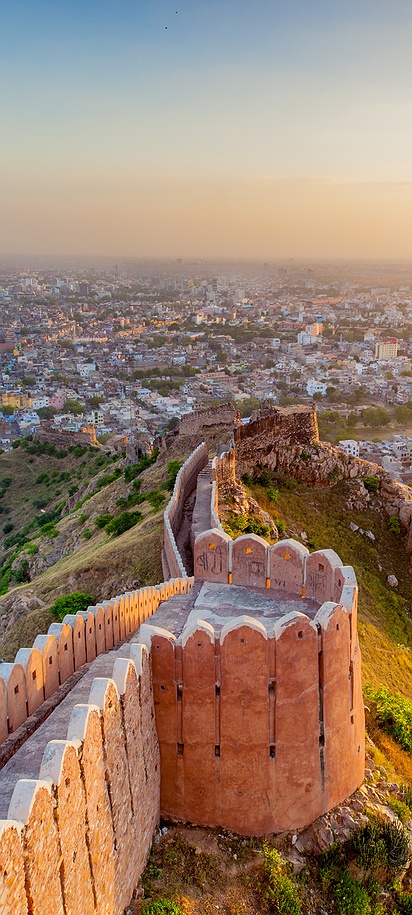 Nahargarh Fort, city of Jaipur in Rajasthan, India