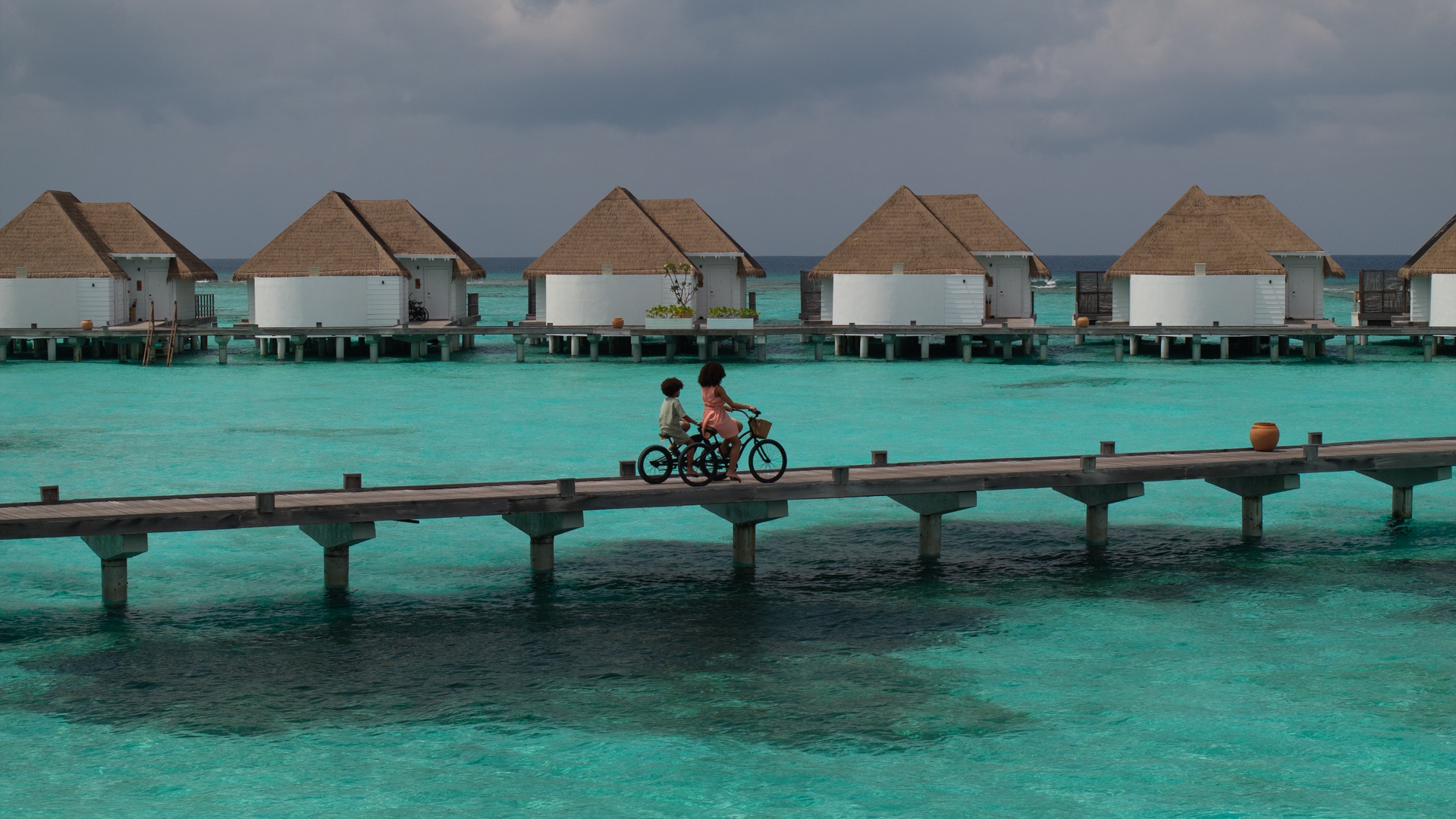 Six Senses Kanuhura Maldives resort bicycle ride