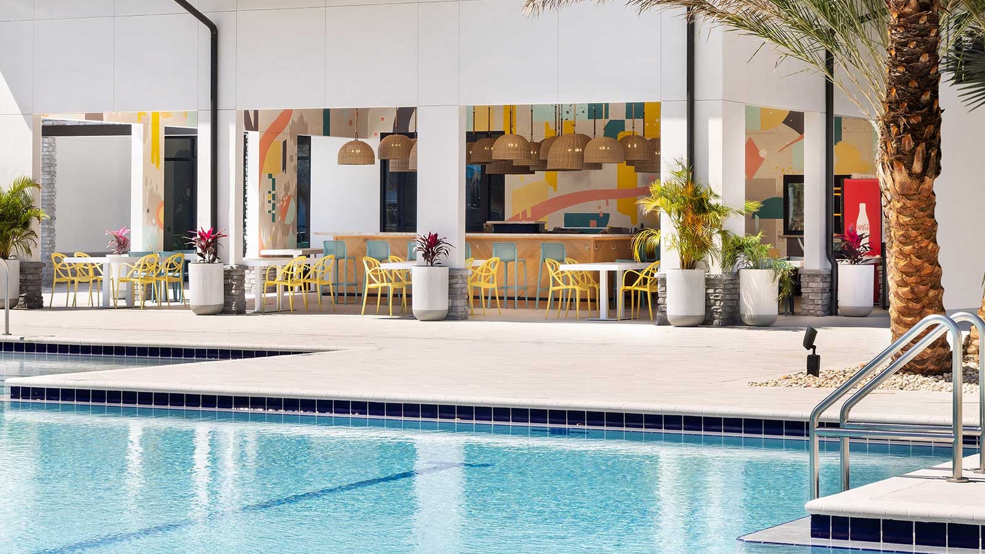 Villatel Orlando resort pool view, Florida