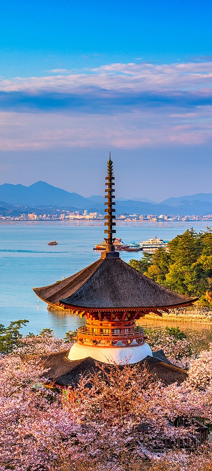 Shinto shrine in Hatsukaichi Japan